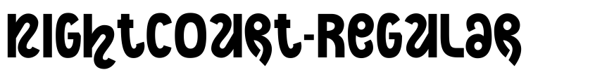 Font NightCourt-Regular by Raymond Larabie