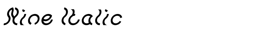 Písmo Nine Italic od weknow © (weknow.deviantart.com)