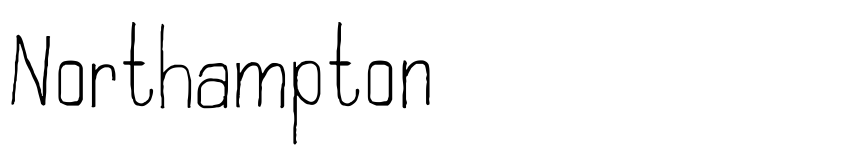 Font Northampton by Unknown