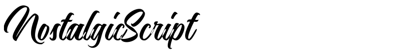 Font NostalgicScript by Zulfikar MG