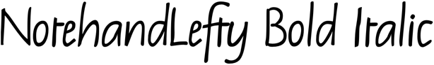 Preview NotehandLefty Bold Italic