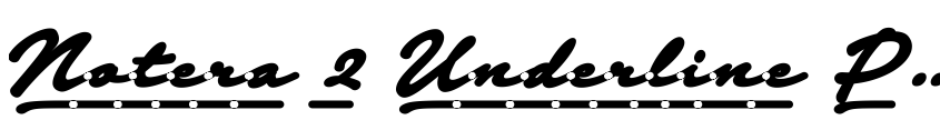 Font Notera 2 Underline PERSONAL USE Black by Mans Greback