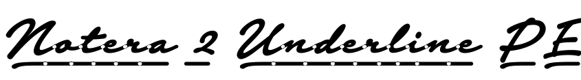 Font Notera 2 Underline PERSONAL USE Bold by Mans Greback