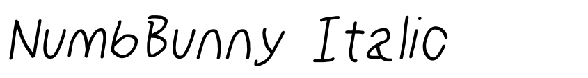 Preview NumbBunny Italic