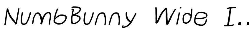 Preview NumbBunny Wide Italic