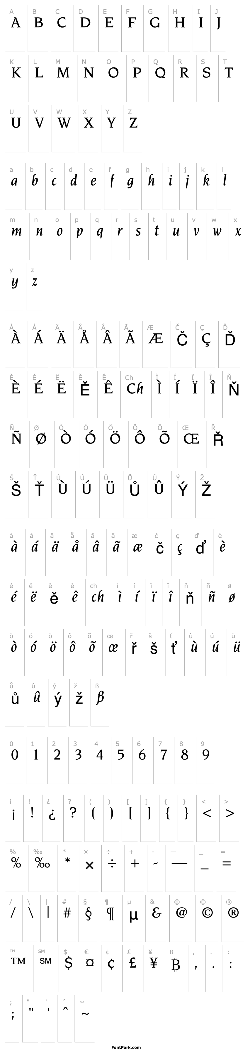 Přehled Novarese-MediumItalic