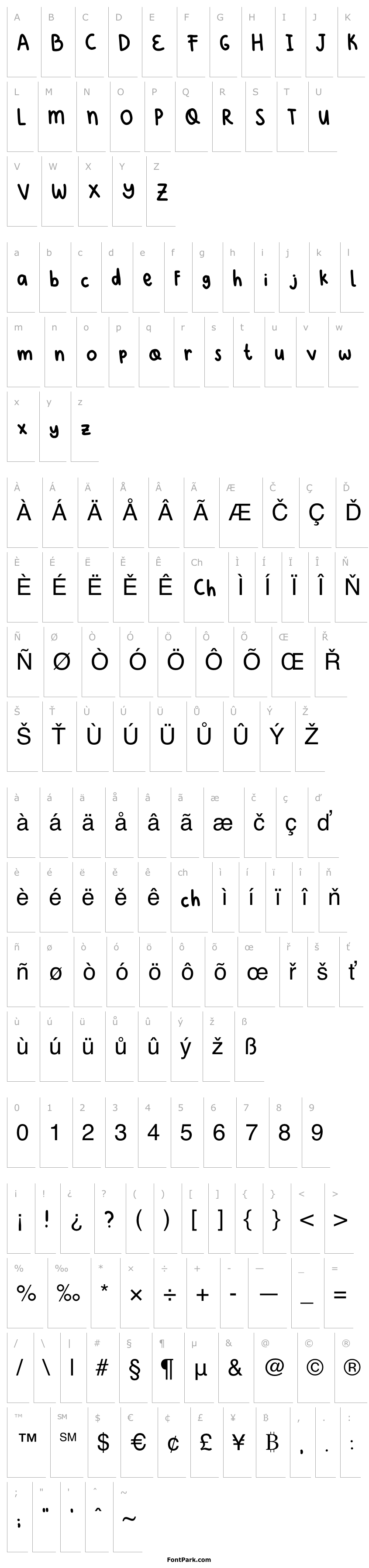 Overview Nanas Handwritting Regular