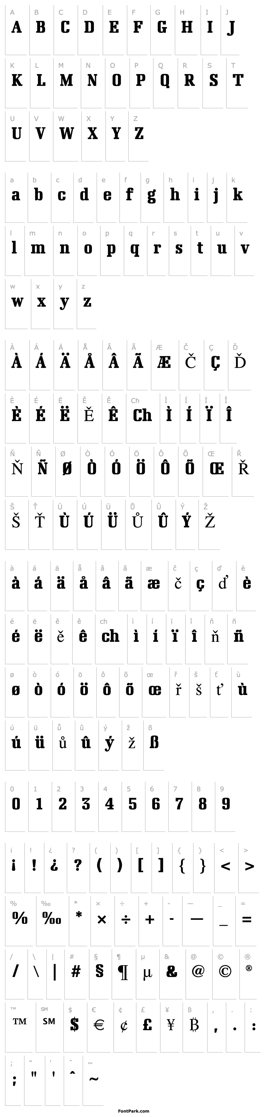 Přehled Napoleon Bold Condensed