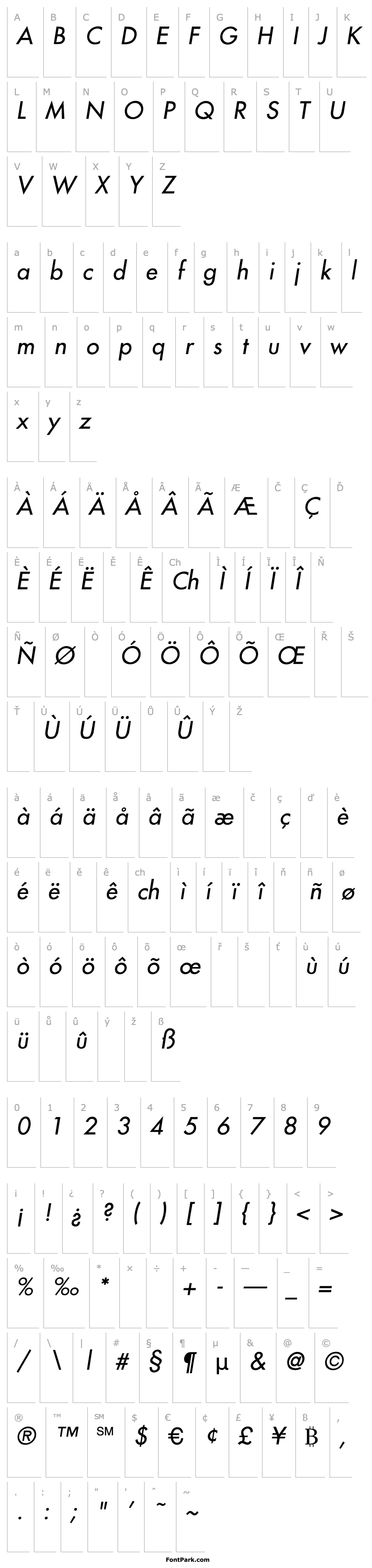 Overview Narragansette Italic