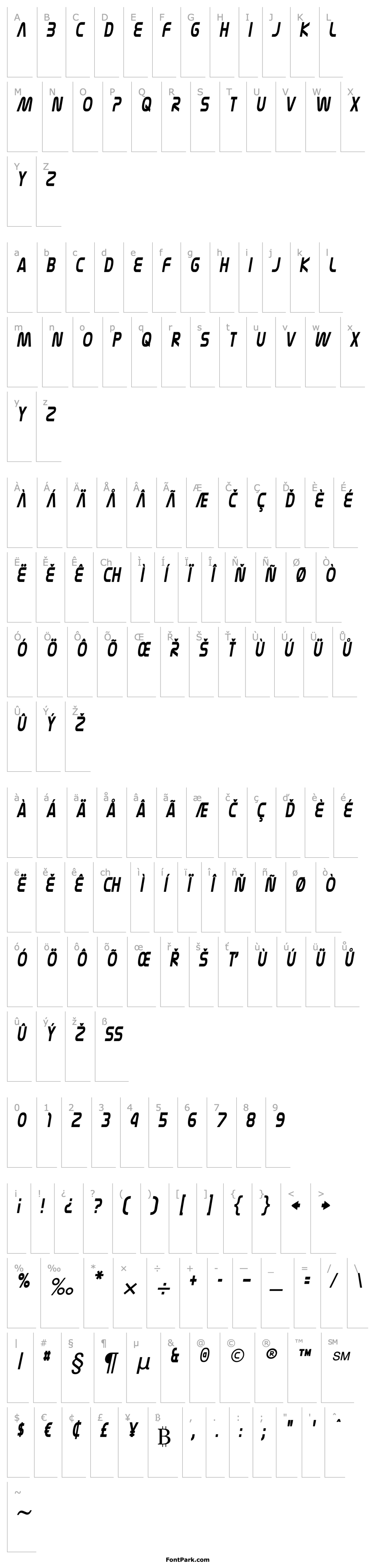 Overview Nasalization Condensed Light Italic