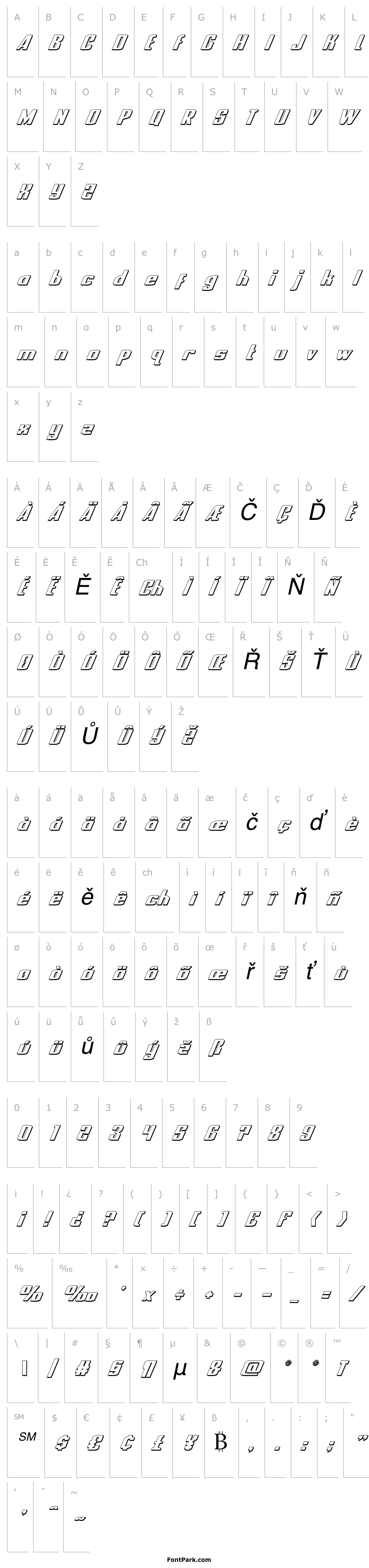 Overview National Express 3D Italic