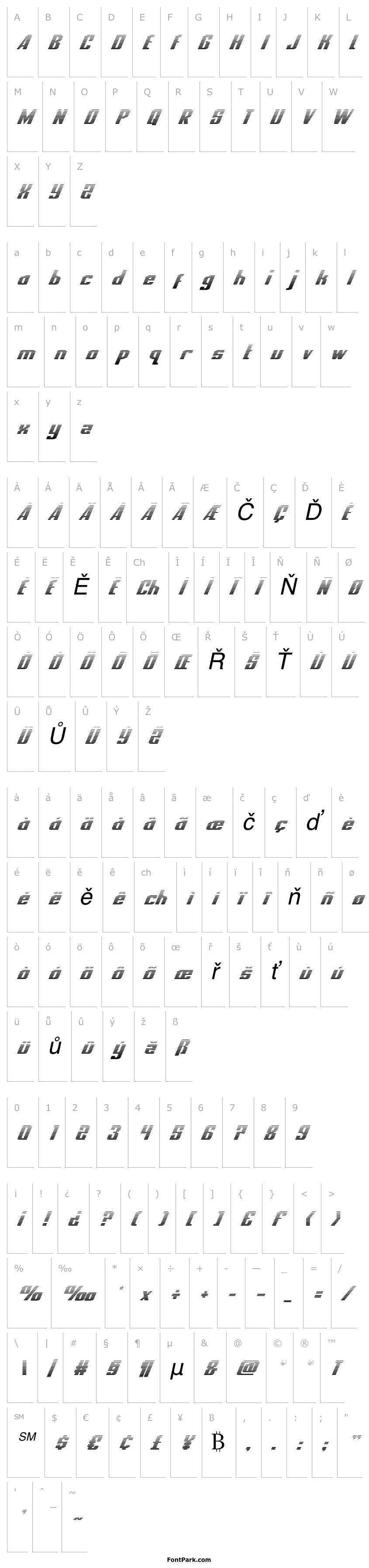 Přehled National Express Gradient Italic