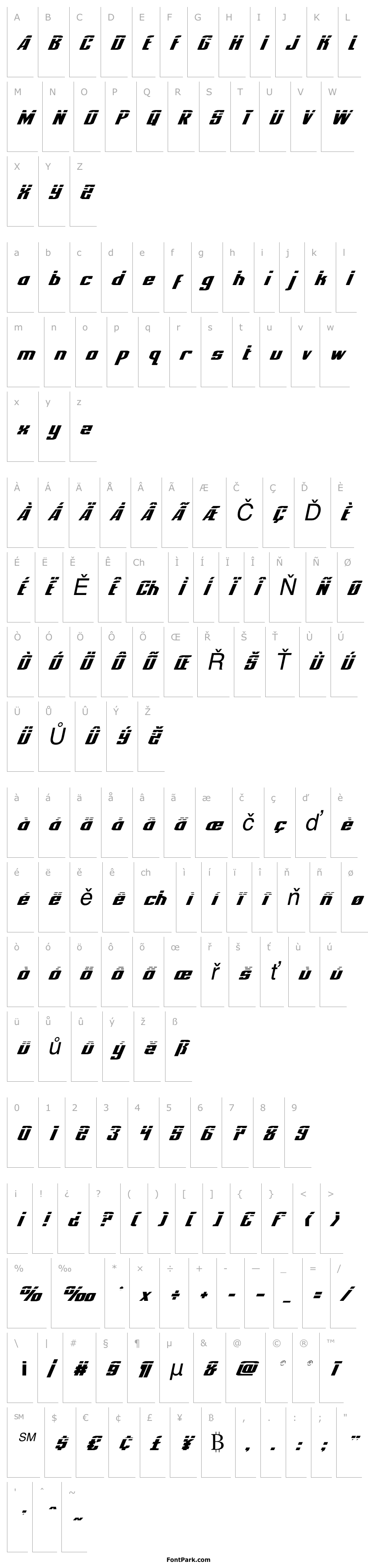 Overview National Express Laser Italic