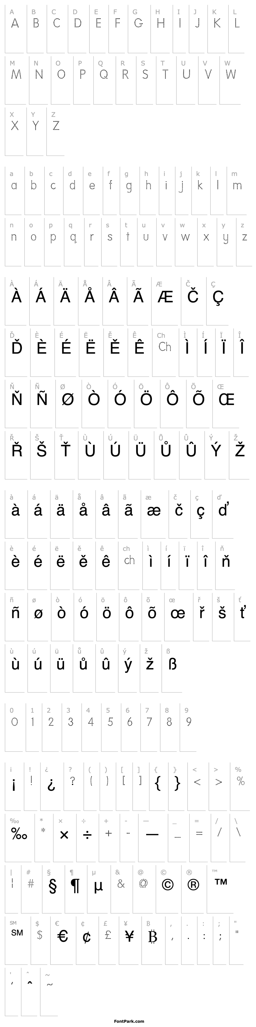 Overview National First Font Dotted