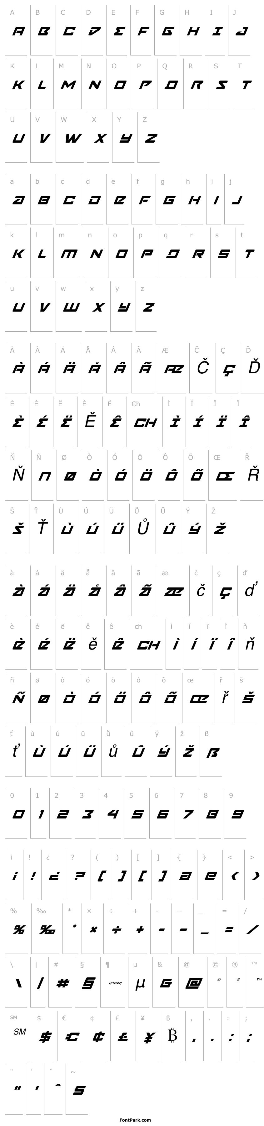 Přehled Navy Cadet Super-Italic