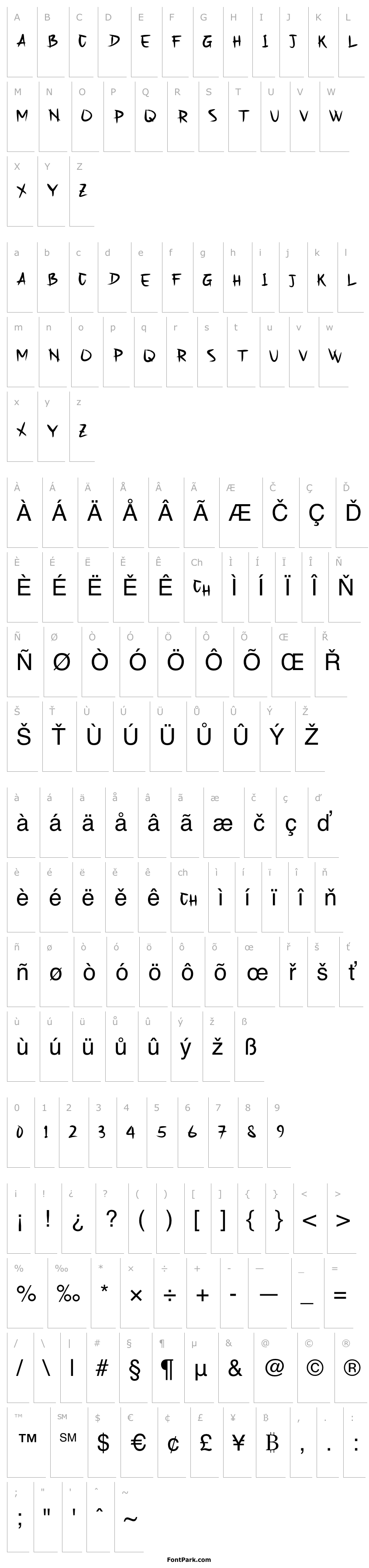Overview Nazumi Font Regular