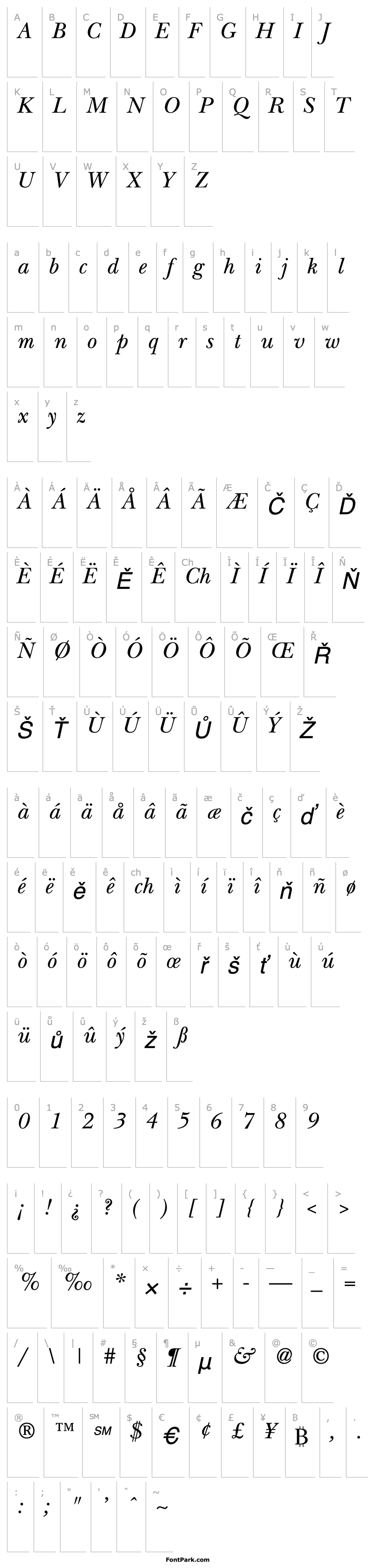 Přehled Nebraska Italic