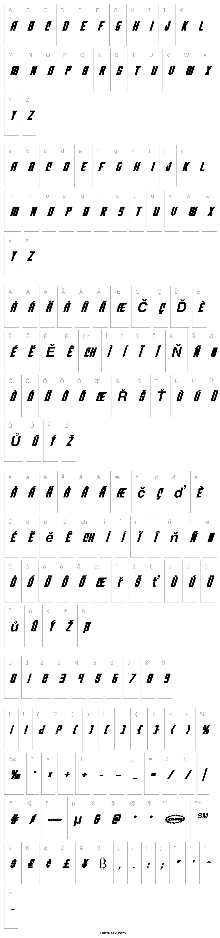Přehled Nemesis Enforcer Bold Expanded Italic