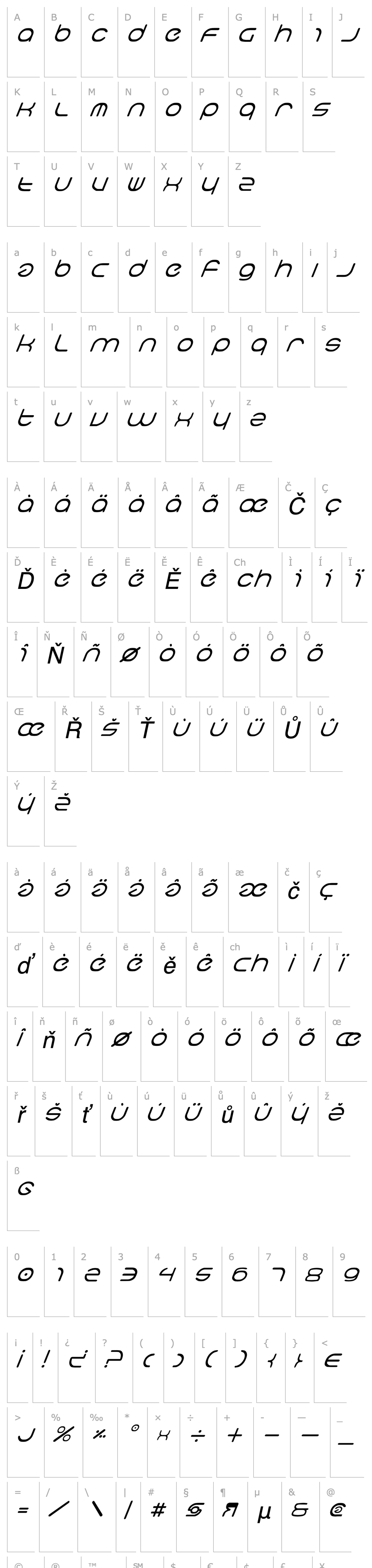 Overview neo-geo italic