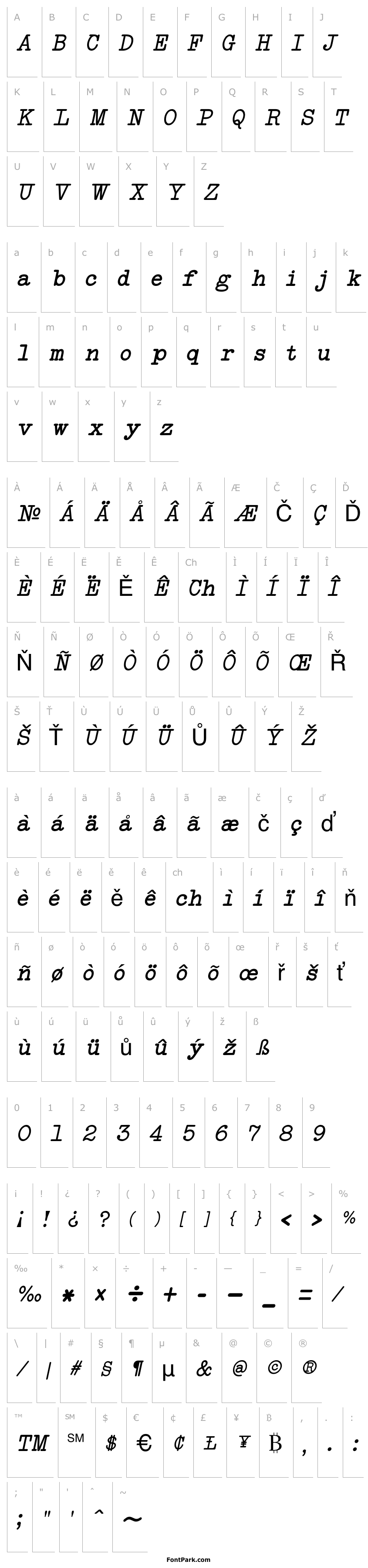 Přehled NeoBulletin Italic