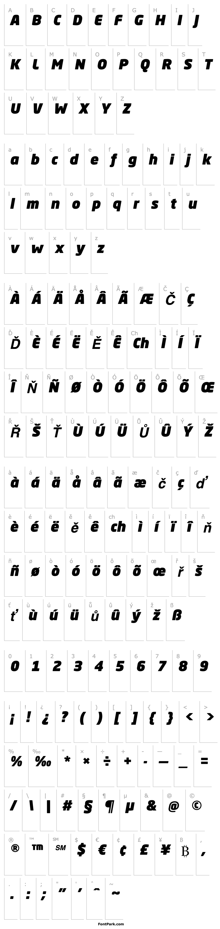 Overview NeoSansStd-UltraItalic