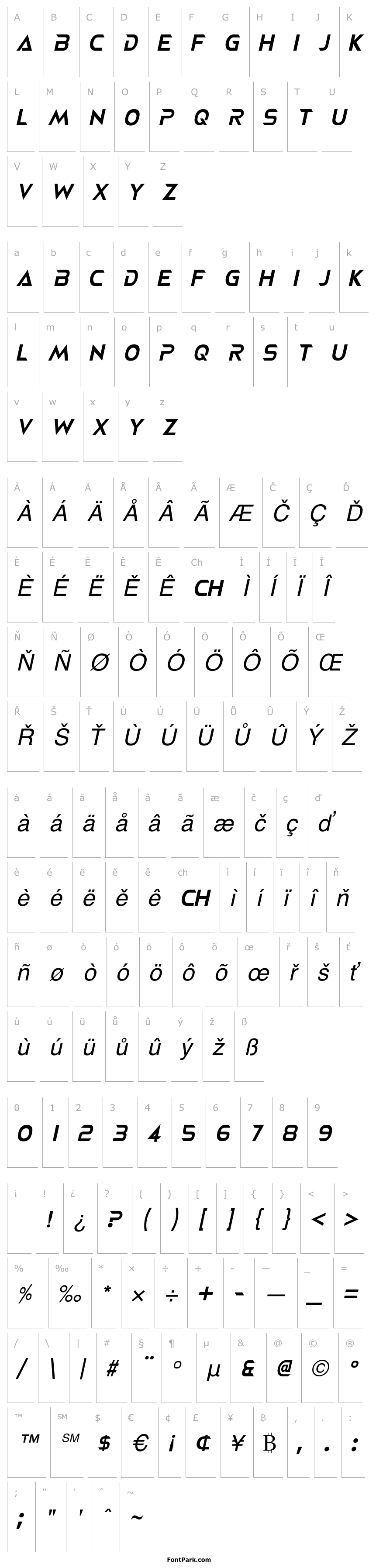 Přehled NEOTERIQUE Italic