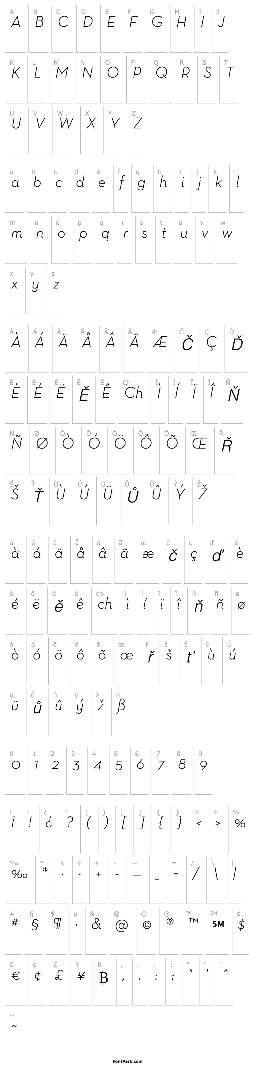 Přehled NeutraText-LightItalic