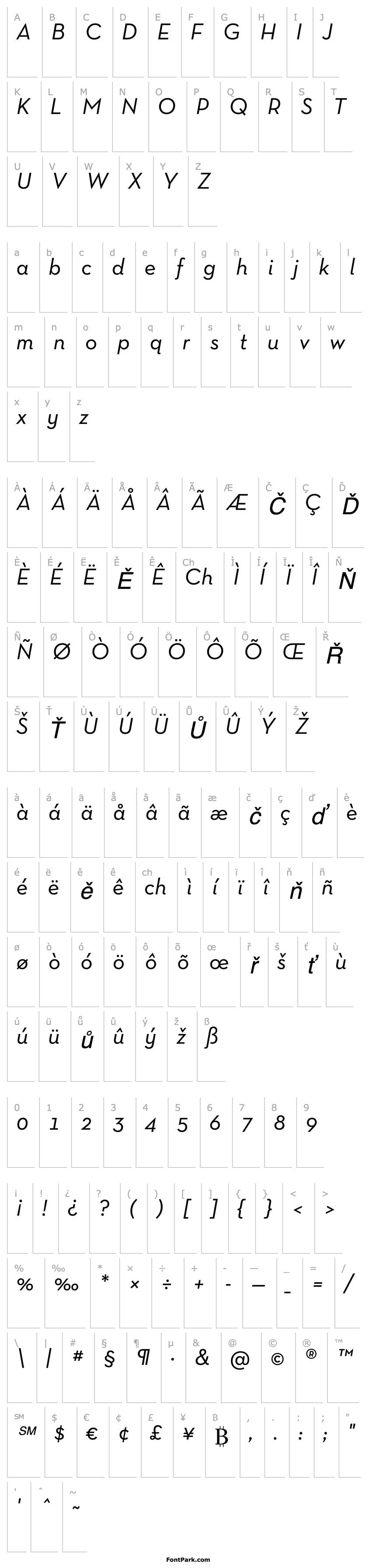 Přehled NeutraTextTF-BookItalic