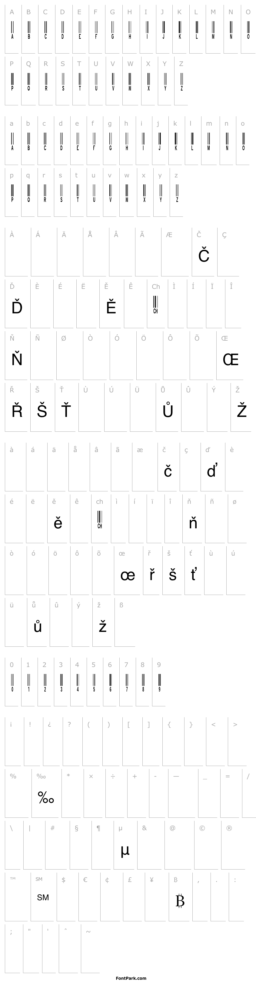 Přehled New Barcode Font tfb