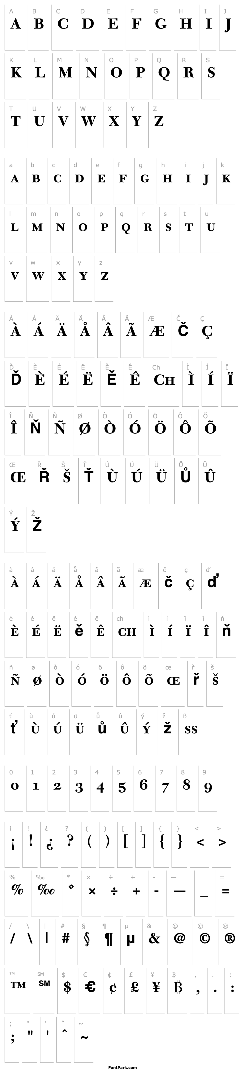 Overview New Caledonia Bold Small Caps & Old Style Figures