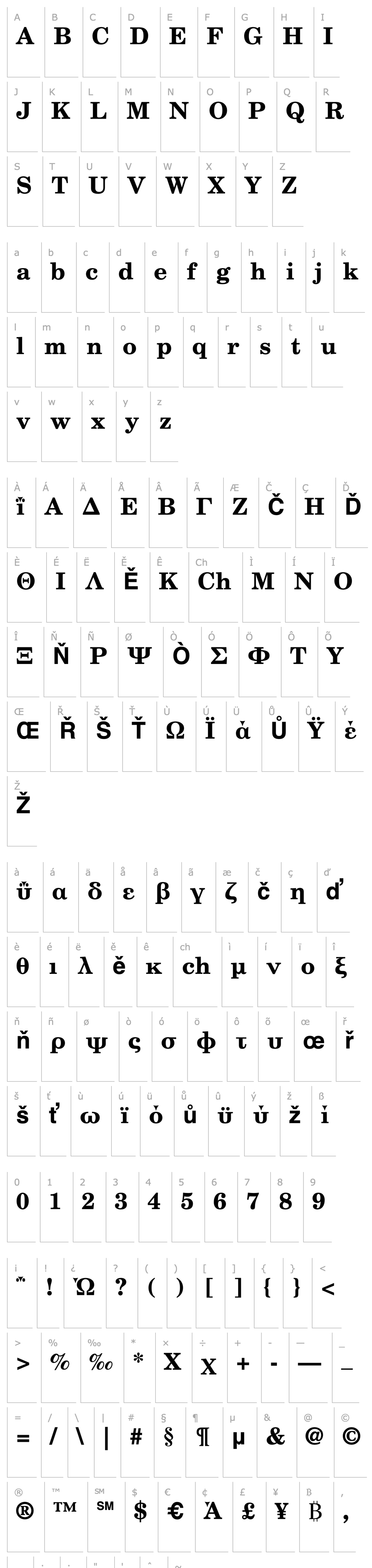 Přehled New Century Schlbk Greek Bold