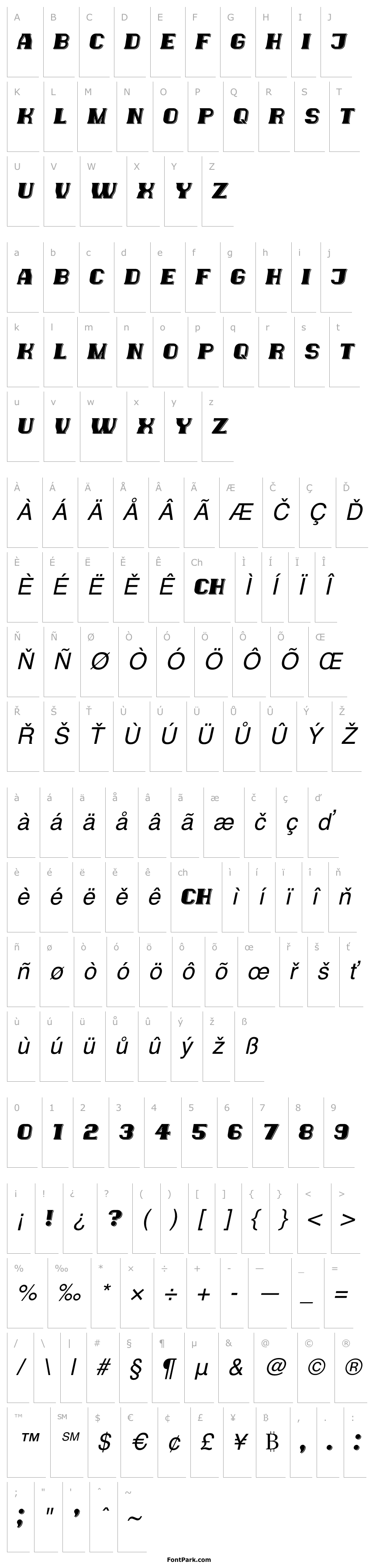 Přehled New Yorkers Italic