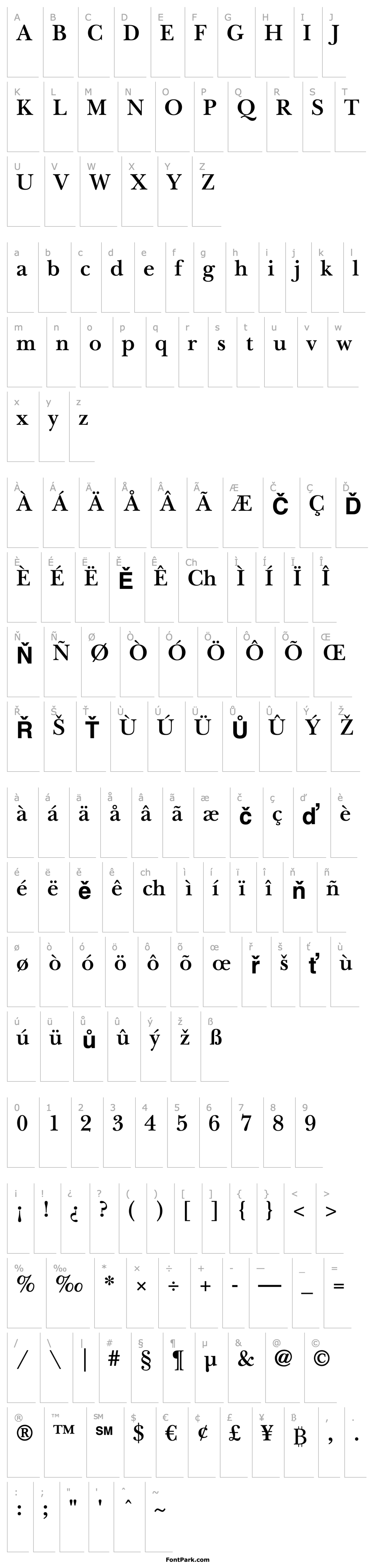 Overview NewBaskervilleStd-SemiBold