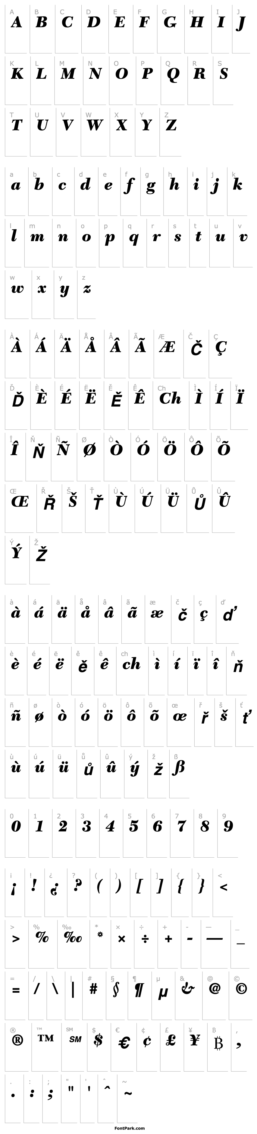 Overview NewCaledonia-Black Italic