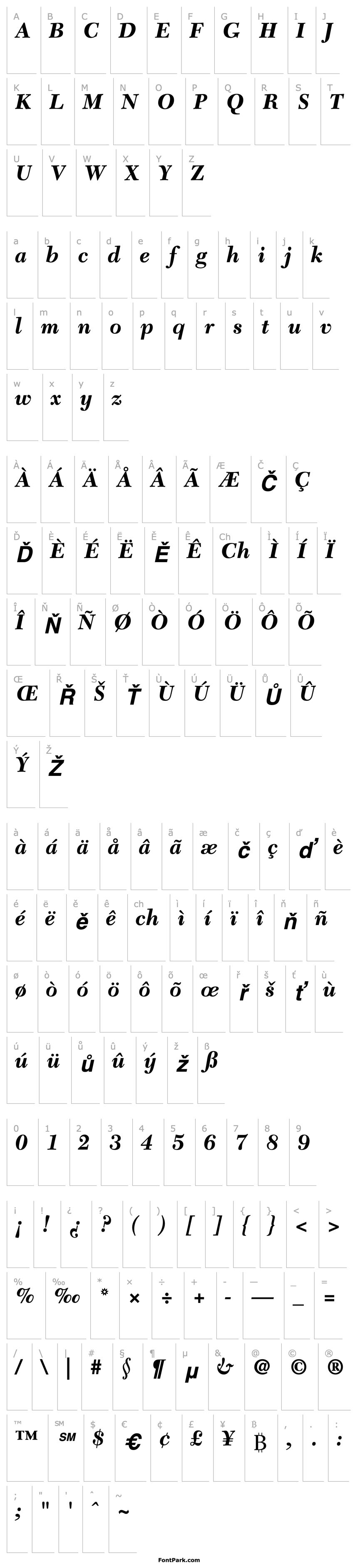 Overview NewCaledonia-Bold Italic