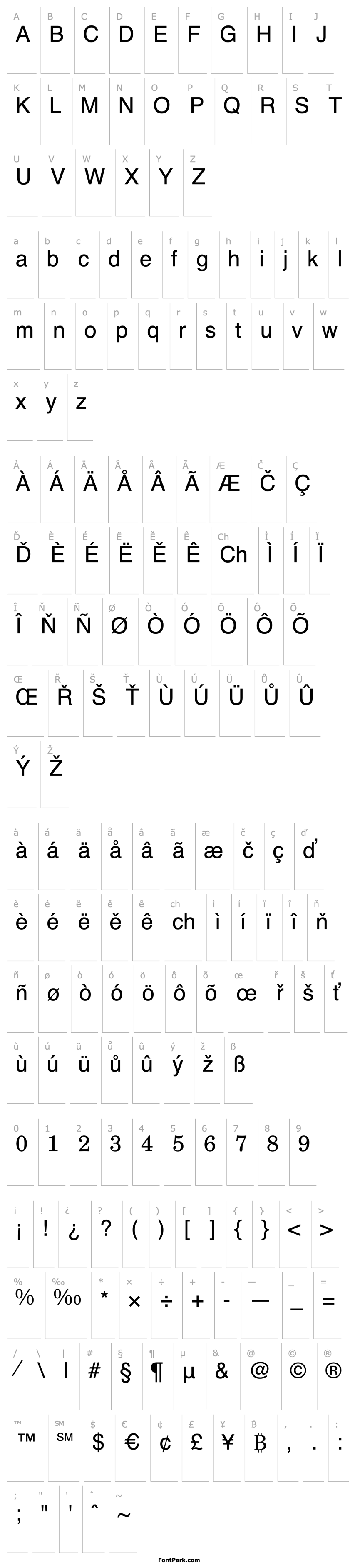 Přehled NewCenturySchlbkLTStd-Fra