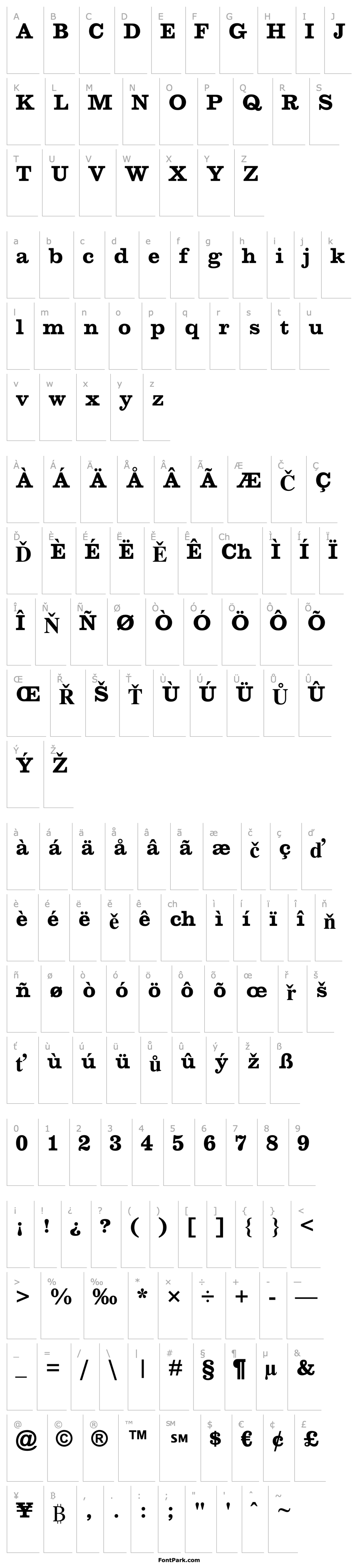 Přehled NewClarendonMTStd-Bold