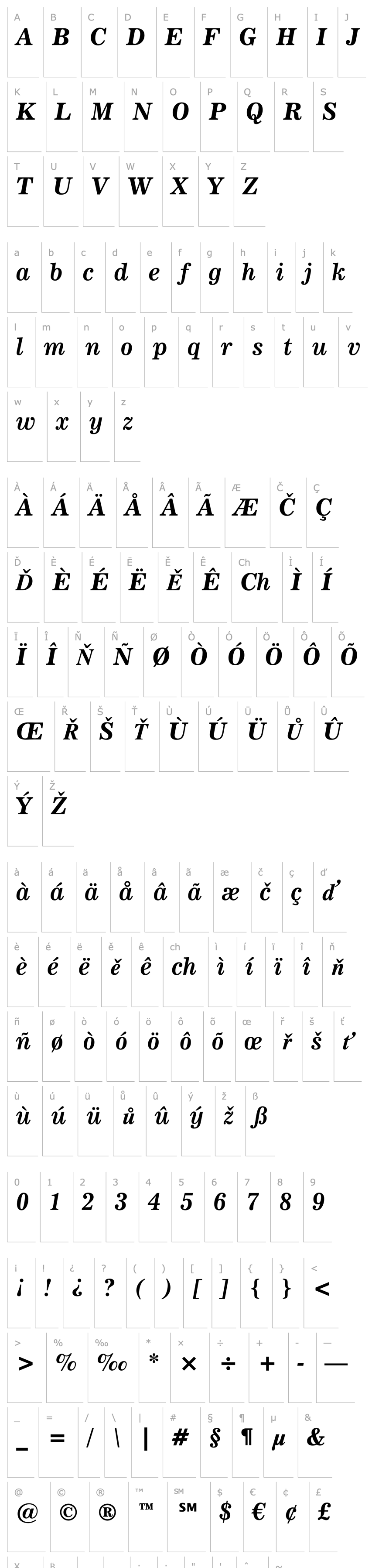 Overview News705 BT Bold Italic