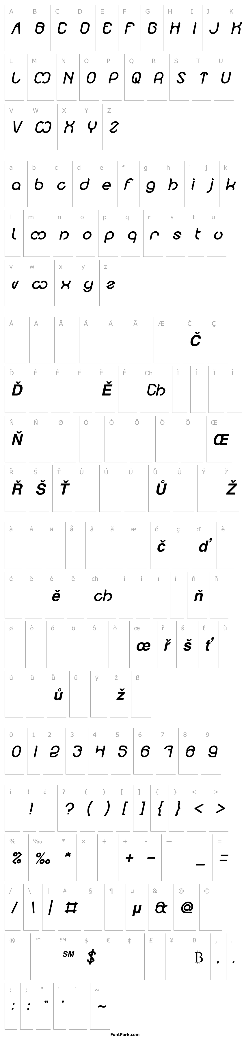 Přehled Nicole Bold Italic