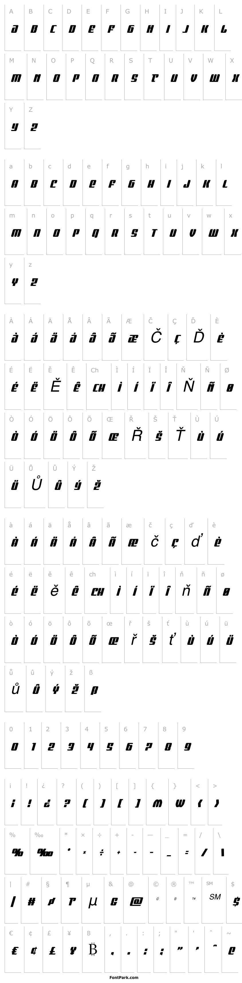 Přehled Nicomedia Condensed Italic