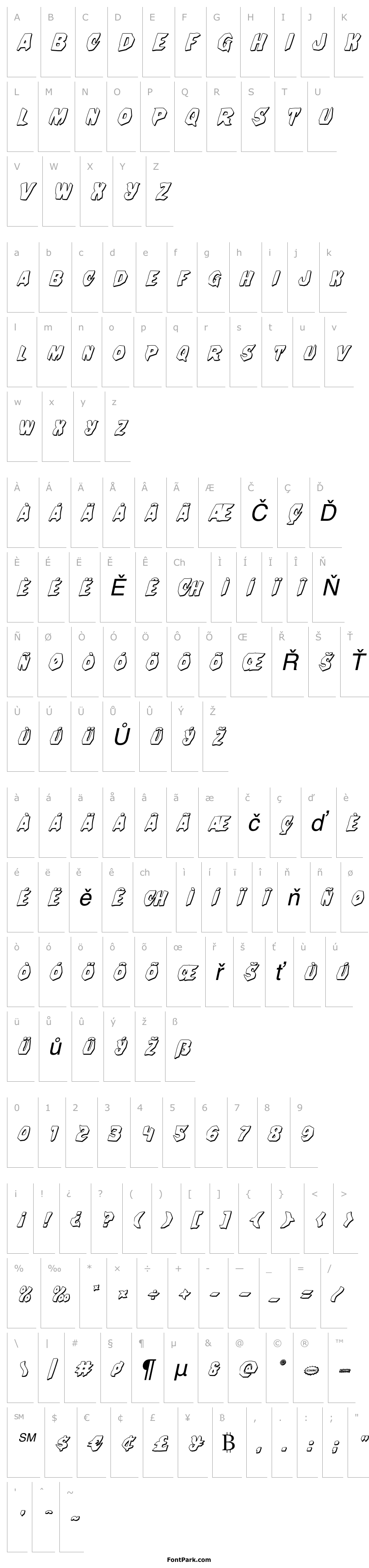 Overview Nightchilde 3D Italic