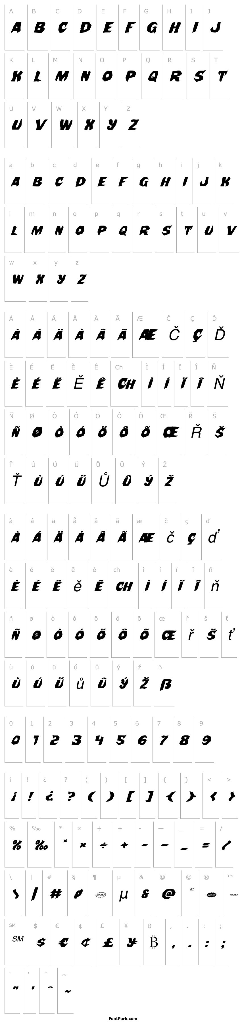 Přehled Nightchilde Expanded Italic