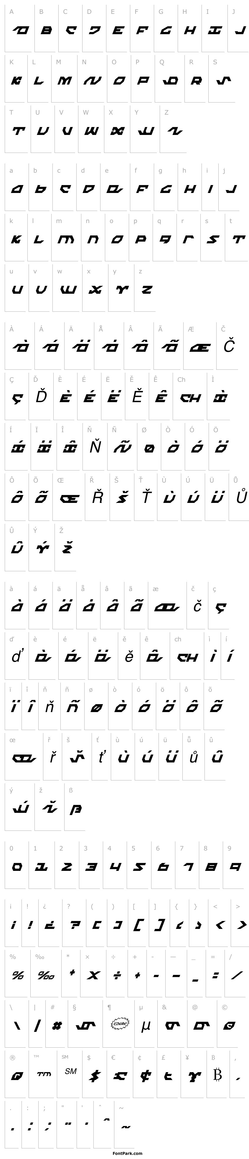 Overview Nightrunner Condensed Italic