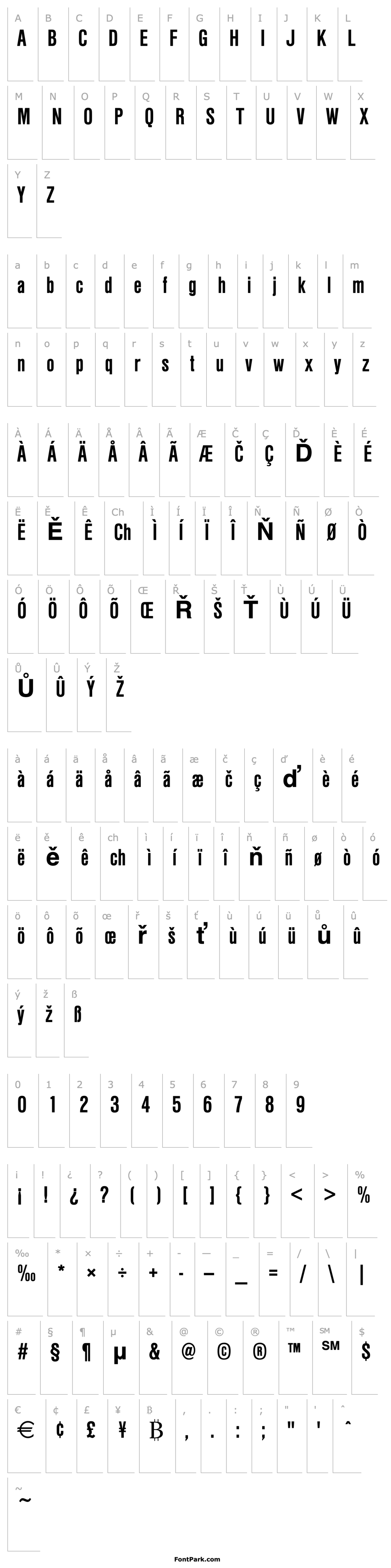 Overview Nimbus_Sans_Becker_DCon_Bold