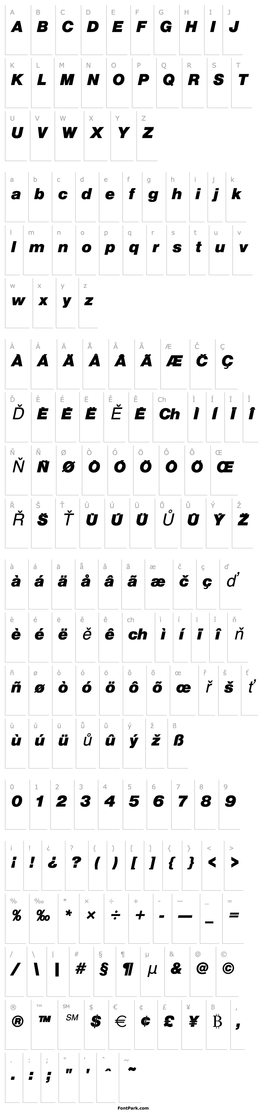 Přehled Nimbus_Sans_Becker_PBla_Italic