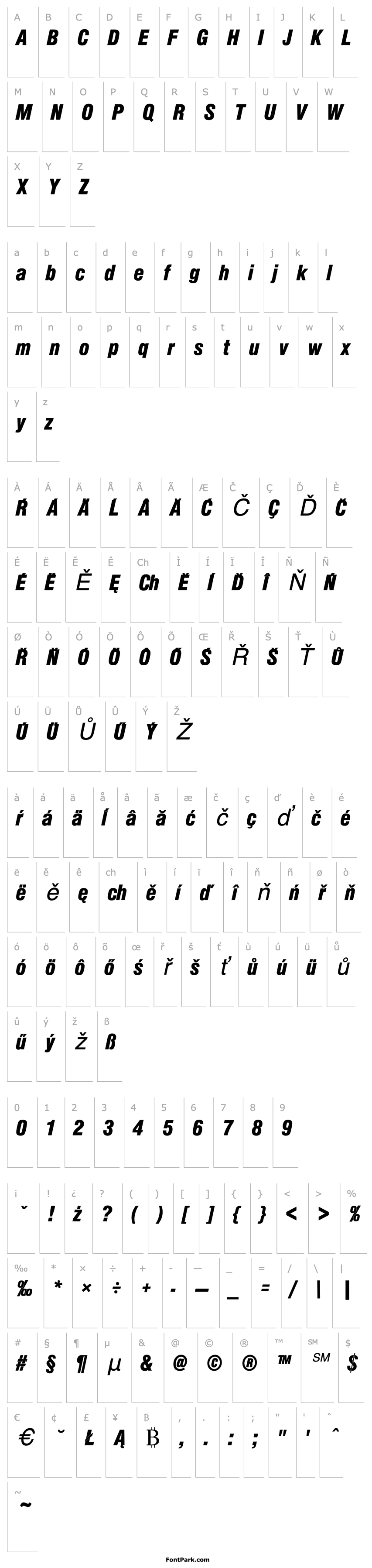 Přehled NimbusSanPEEBlaCon Italic