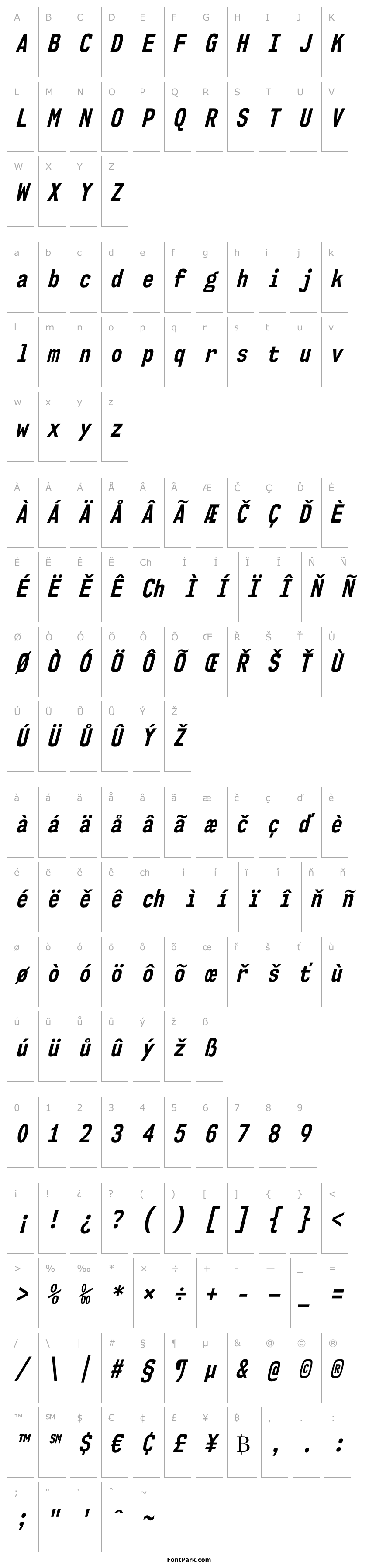 Přehled NK57MonospaceCdRg-BoldItalic