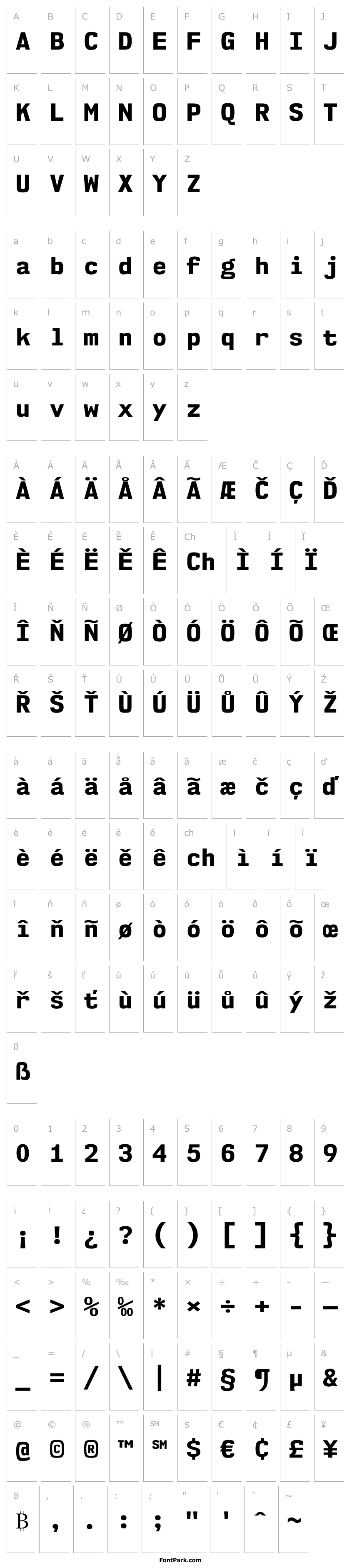 Overview NK57MonospaceEb-Regular
