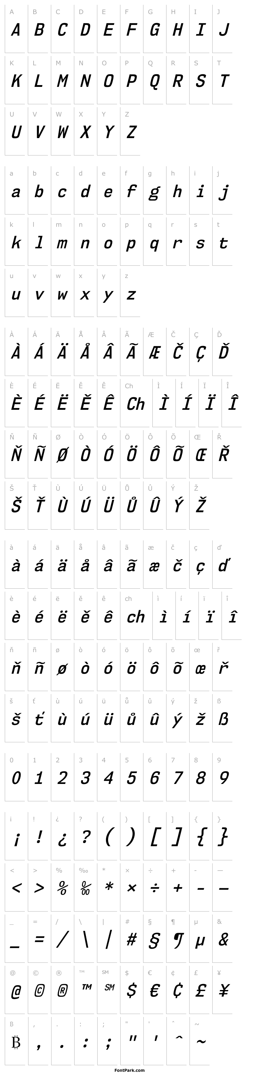 Přehled NK57MonospaceScSb-Italic