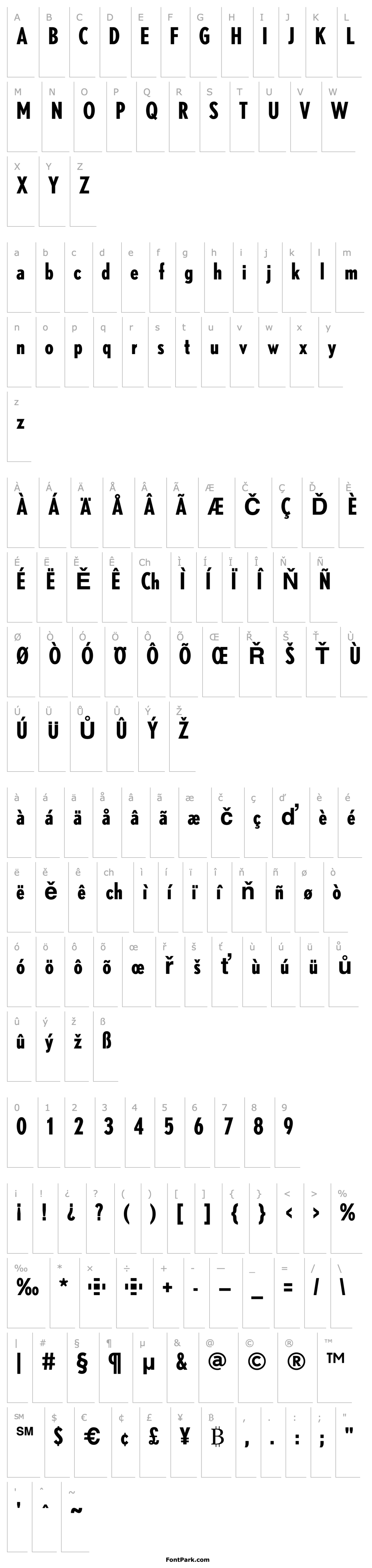 Přehled Nobel-BoldCondensed